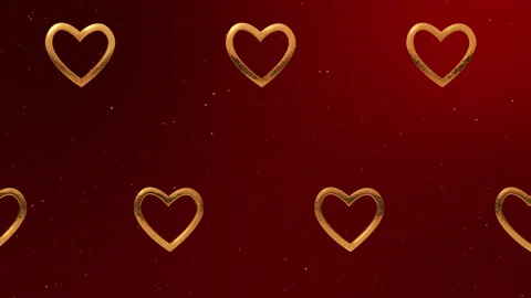 Golden hearts Stock Footage 147284451