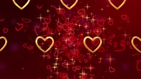 Golden hearts Stock Footage 147333570