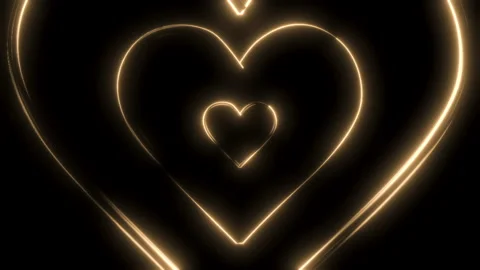 Golden hearts Stock Footage 231889200