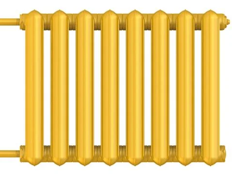 Golden heating radiator Ilustração Stock