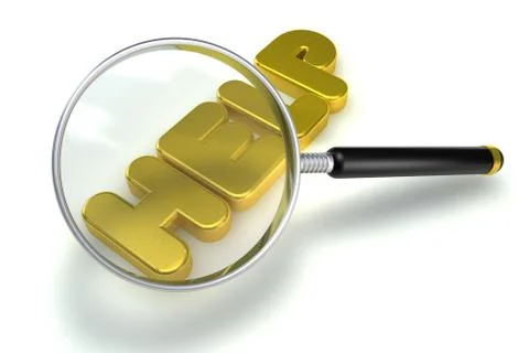 Golden help letter Illustration