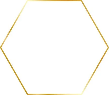 Golden hexagon Framework Stock Illustration