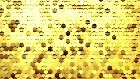 Golden hexagonal pattern background Stock Footage 120141308