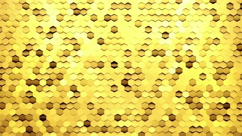 Golden hexagonal pattern background Stock-Footage 120344914