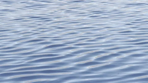 Golden Highlights Trace Parallel Wave Crests on Desert Water Vídeo Stock 331275492