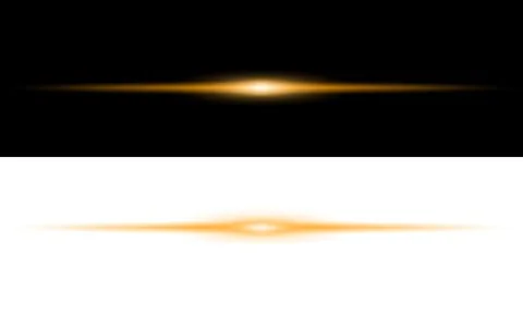 Golden horizontal light flare effect for cinematic lens overlays and abstra.. Stock Illustration