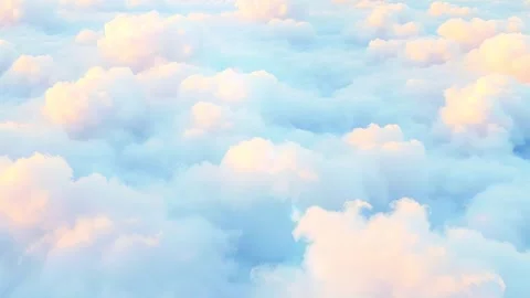 Golden Hour Above the Clouds: Warmth and Light from Above - Ideal for Sunset Sc Stock Footage 330319237