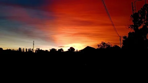 Golden Hour Bliss. Capturing a Breathtaking Sunset Stock Footage 295931705