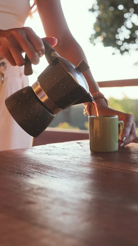 Golden hour coffee Stock Footage 276745054