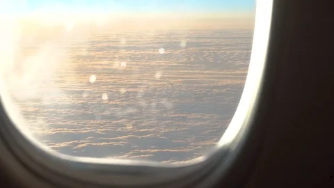 Golden Hour Flying Above Clouds Stock Footage 83598475