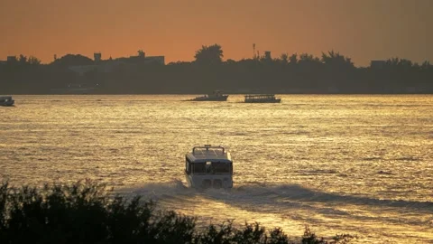 Golden hour in Harbor Stock Footage 143347981
