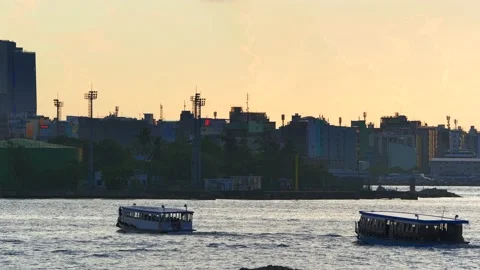 Golden hour in Harbor Stock Footage 144789251