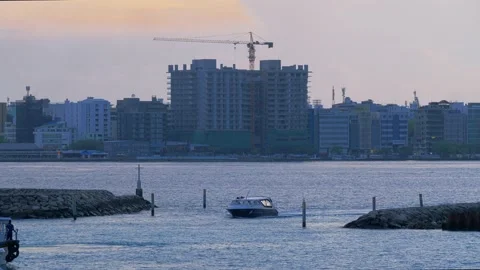 Golden hour in Harbor Stock Footage 144789481