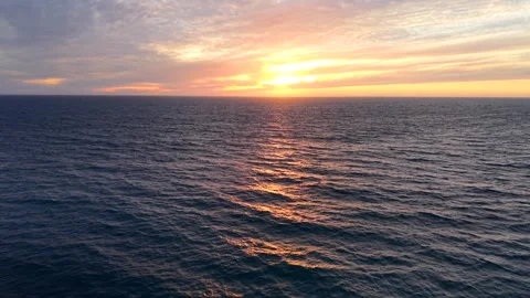 Golden Hour Over The Ocean Video stock 340579604