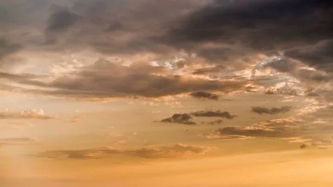 Golden Hour Stormy Clouds Stock Footage 77253907
