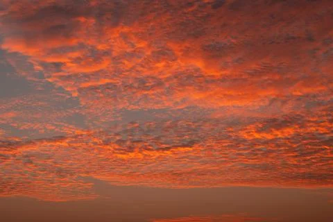 Golden hour sunset dramatic cloudscape photograph, showing off nature's beaut Stock Photos