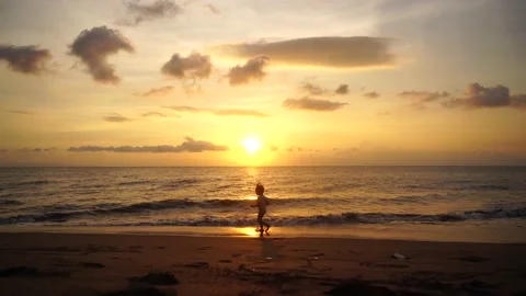 Golden hour sunset Video stock 163648865
