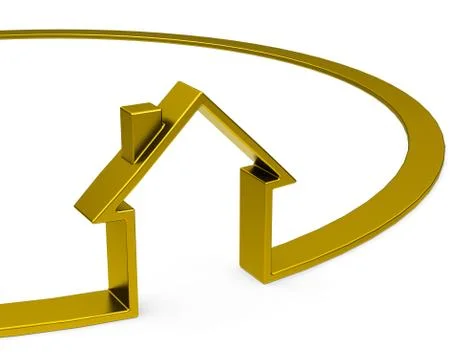 The golden house Stock Illustration