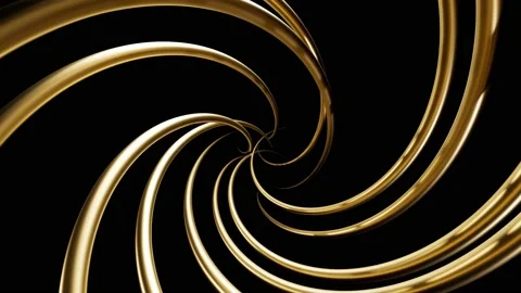 Golden Hypnotic Spiral Video stock 238767298
