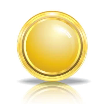 Golden icon blank Stock Illustration