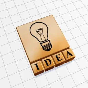 Golden icon idea Illustrazione stock