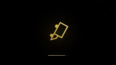 Golden icon set motion graphics loop luxury abstract. Stock Footage 344038664