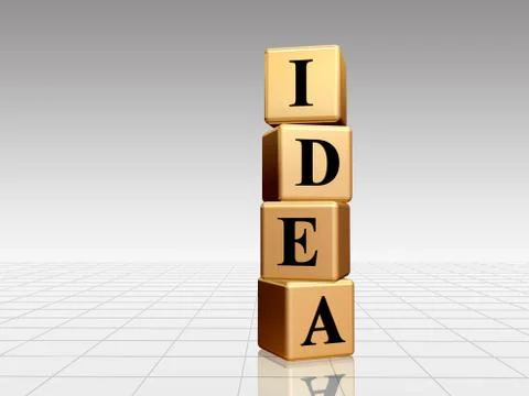 Golden idea Stock Illustration