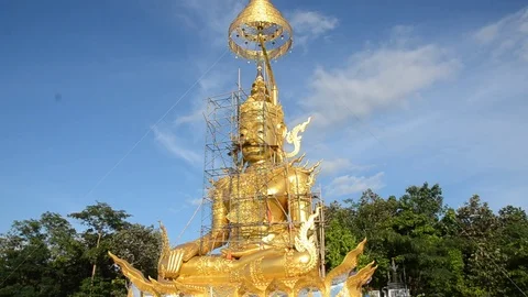 Golden image Buddha 스톡 동영상 78124557