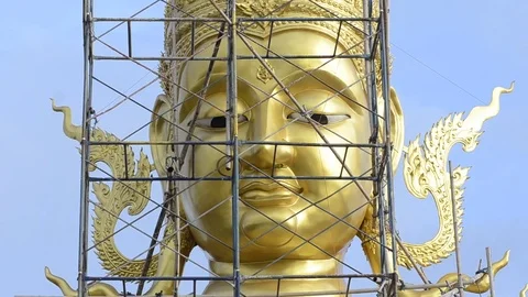 Golden image Buddha. 스톡 동영상 81609245