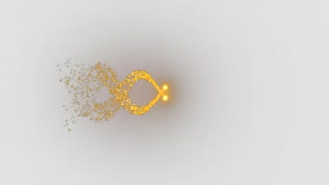 Golden Infinity Particle Loop Sparkling Light Trail Animation Stock Footage 319691202