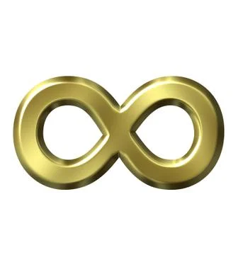 Golden Infinity Symbol Stock Illustration