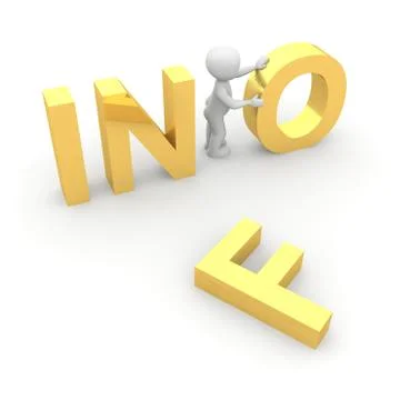 Golden information 3 Stock Illustration