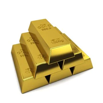 Golden ingots Stock Illustration