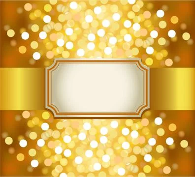 Golden invitation Stock Illustration