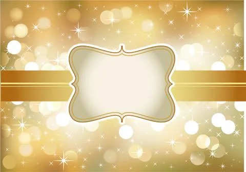Golden invitation Stock Illustration
