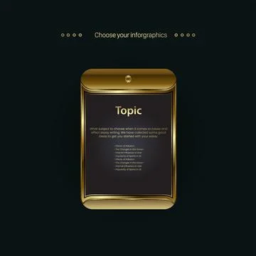 A Golden iron web set button on black background shapes icon design, used in  Stock Illustration