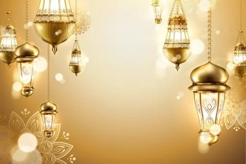 Golden islamic background Stock Illustration