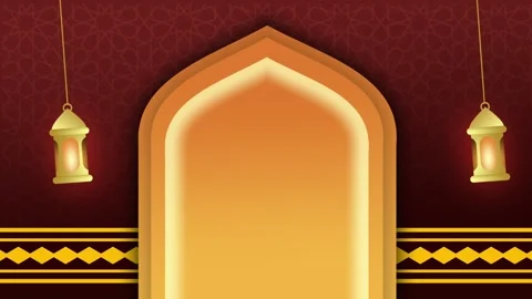 Golden Islamic Gateway Stock Footage 335622609