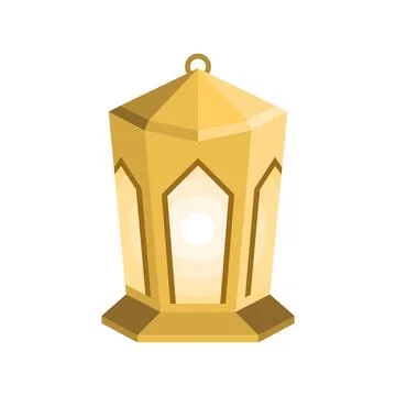 Golden islamic lantern Stock Illustration
