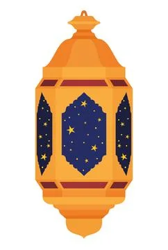 Golden islamic lantern Stock Illustration