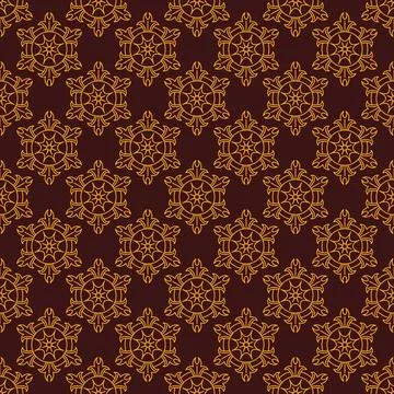 Golden Islamic Star Pattern on Dark Background Illustrazione stock