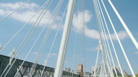 Golden Jubilee bridge empty during the lockdown - no audio Stock Footage 149035909