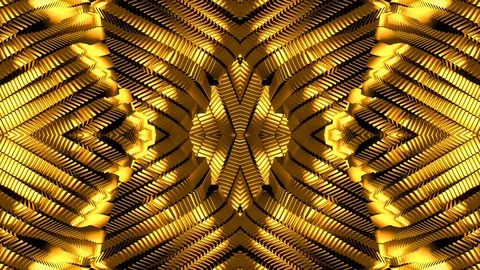 Golden Kaleidoscope background Stockbeeldmateriaal 102447993