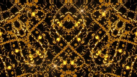 Golden Kaleidoscope background Stockbeeldmateriaal 102448112