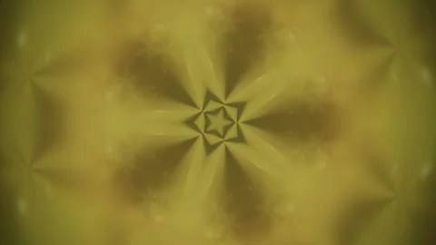 Golden Kaleidoscopic Star Pattern Seamless Loop Stock Footage 340549370