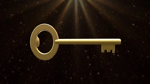 Golden Key Background Loop Stock Footage 255996195