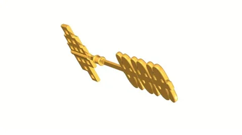 Golden key of dollars on the handle opens somthing. twist the key business wi Stock Footage 12009758