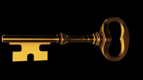 Golden Key Stock Footage 123406142