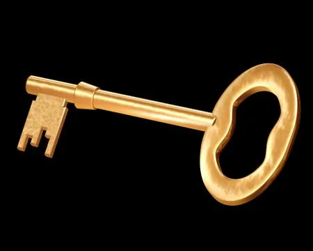 Golden key Stock Illustration