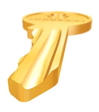 Golden key Stock Illustration